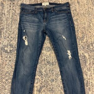 Current Elliot High Rise distressed The Stiletto Skinny Jean